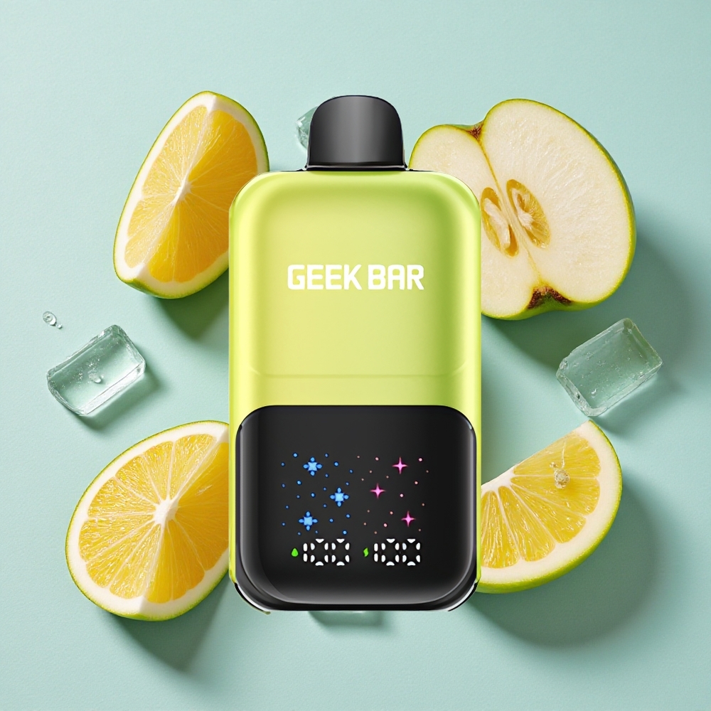 GEEK BAR 2GO 50000 Puffs Maçã Verde Gelada Tela Interativa Recarregável Brasil vape