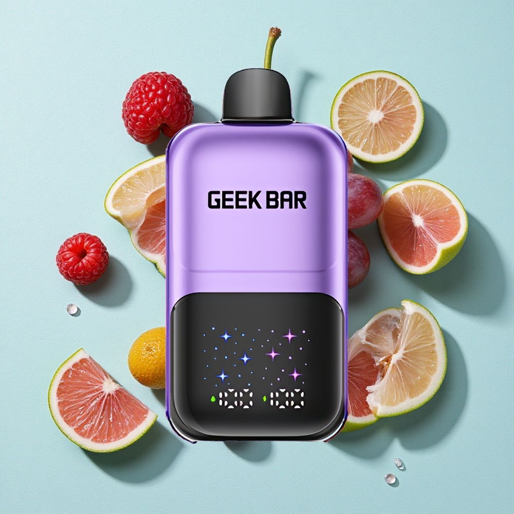 GEEK BAR 2GO 50000 Puffs Série Two Uva & Framboesa Tela Interativa e Bateria Recarregável Brasil vape
