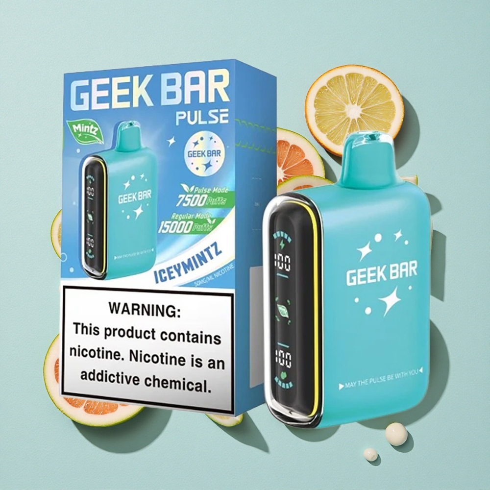 Geek Bar Pulse 15000 Puffs Capacidade de Líquido: 16ML Edição Menta Brasil vape