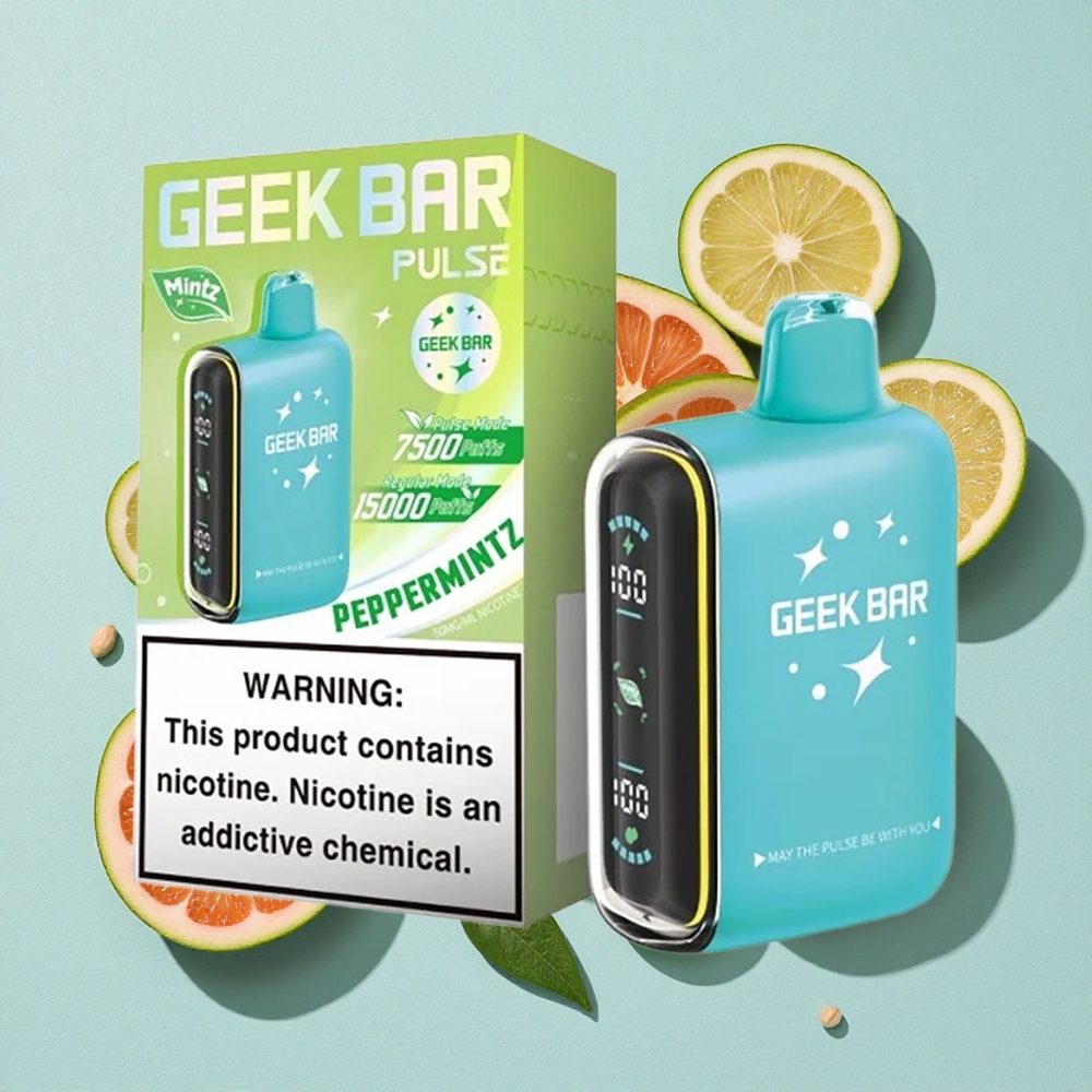Geek Bar Pulse 15000 Puffs Capacidade de Líquido: 16ML Edição Menta Brasil vape