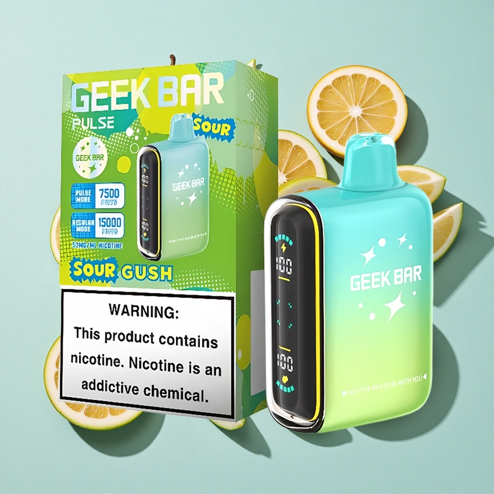 Geek Bar Pulse 15000 Puffs Edição Azeda 16ML Capacidade de Líquido Brasil vape