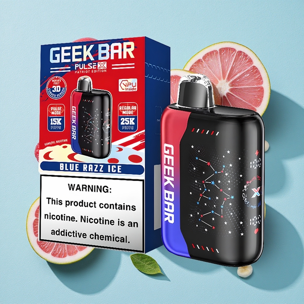 Geek Bar Pulse X 25000 Puffs 18mL Líquido Pré-preenchido 0%,2%,3%,5% Nicotina Edição Patriota Brasil vape