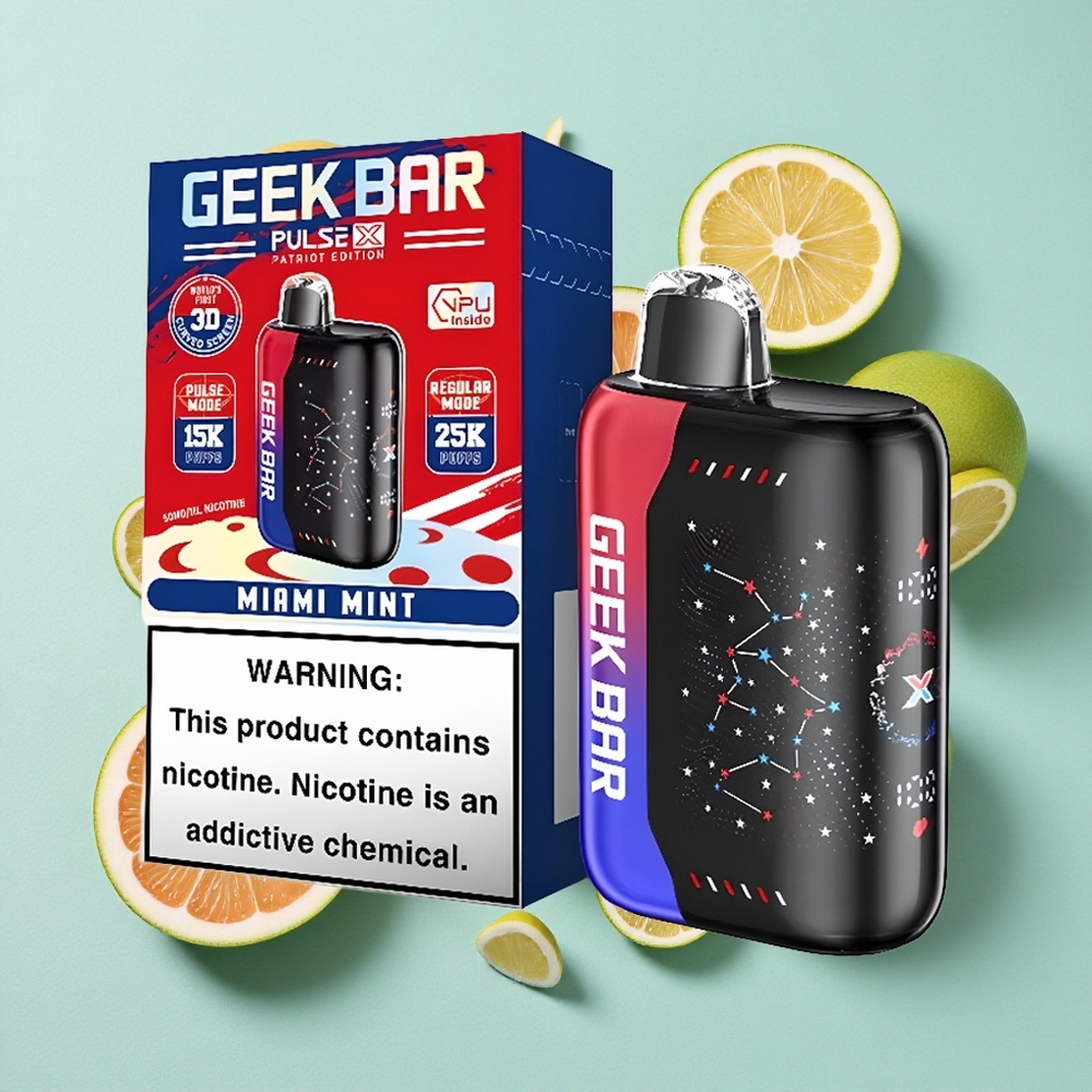 Geek Bar Pulse X 25000 Puffs 18mL Líquido Pré-preenchido 0%,2%,3%,5% Nicotina Edição Patriota Brasil vape