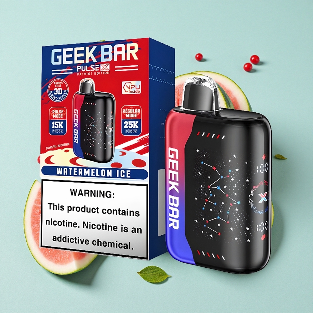 Geek Bar Pulse X 25000 Puffs 18mL Líquido Pré-preenchido 0%,2%,3%,5% Nicotina Edição Patriota Brasil vape