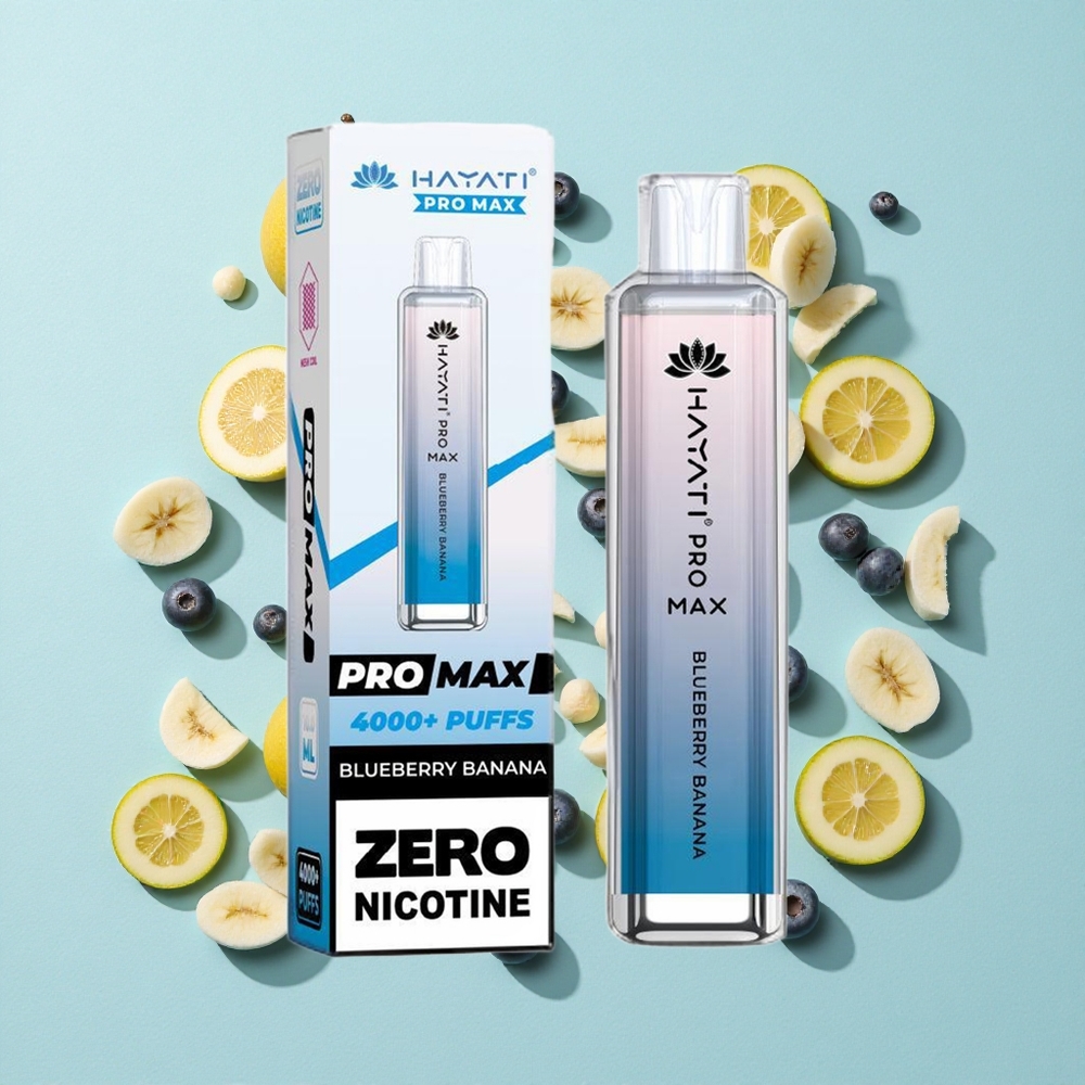 Hayati Pro Max 4000 Puffs Banana Azul Bateria Recarregável 1400mAh Brasil vape