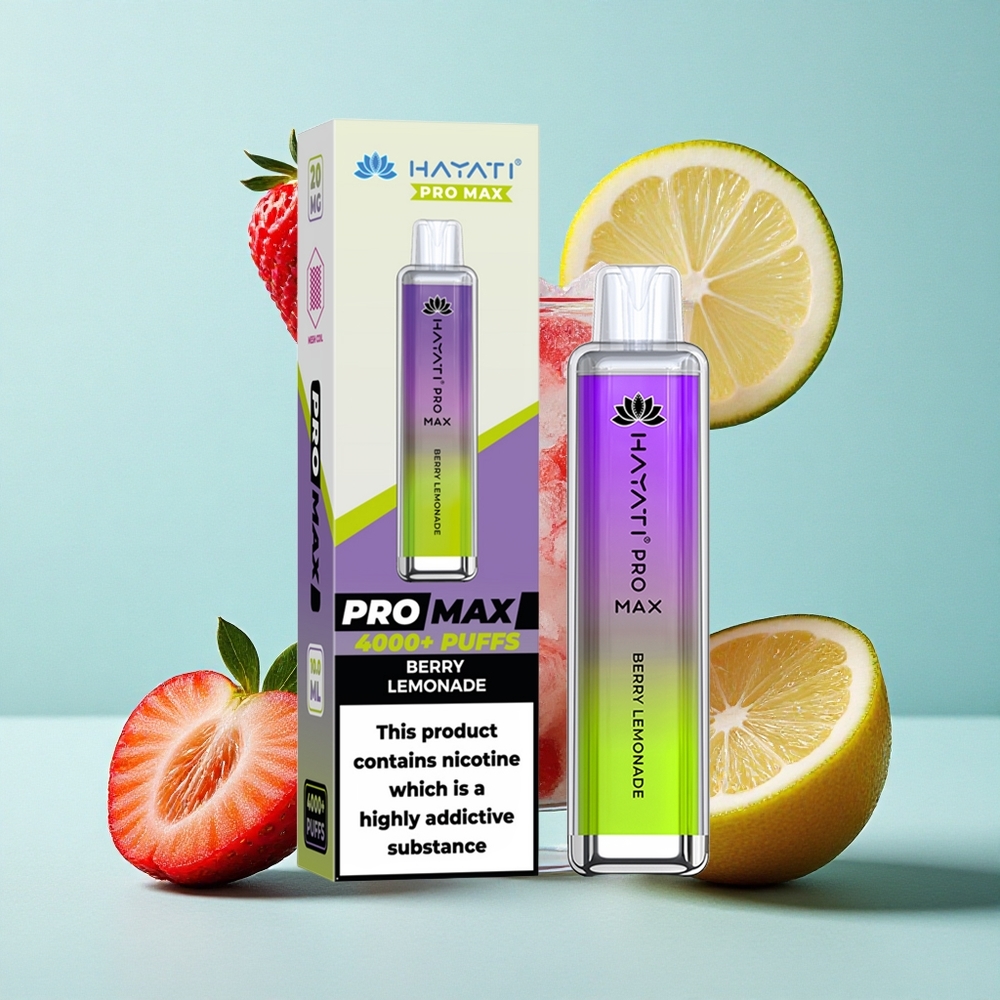 Hayati Pro Max 4000 Puffs Limonada de Frutas Silvestres Bateria Recarregável 1400mAh Brasil vape
