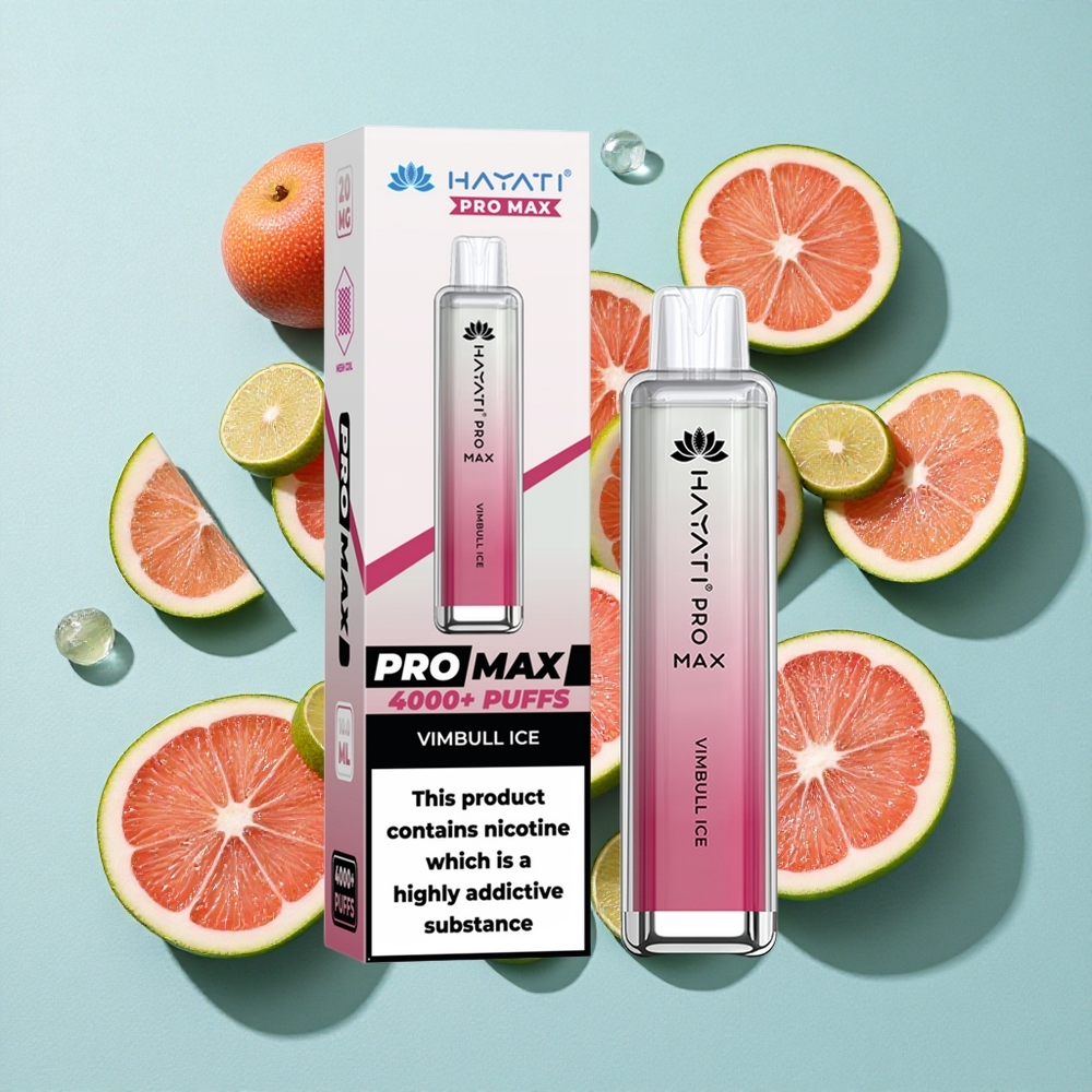 Hayati Pro Max 4000 Puffs Vimbull Gelo Dual 1.1 Ohm Mesh Coil e 1400mAh Bateria Recarregável Brasil vape