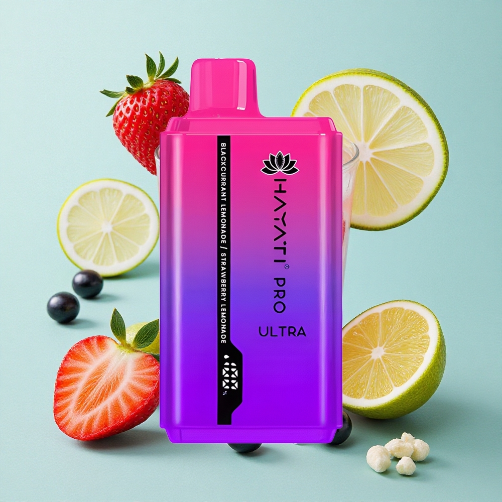 Hayati Pro Ultra 15000 Puffs 2 12ml Capacidade de Líquido Blackcurrant Limonada Morango Limonada Brasil vape