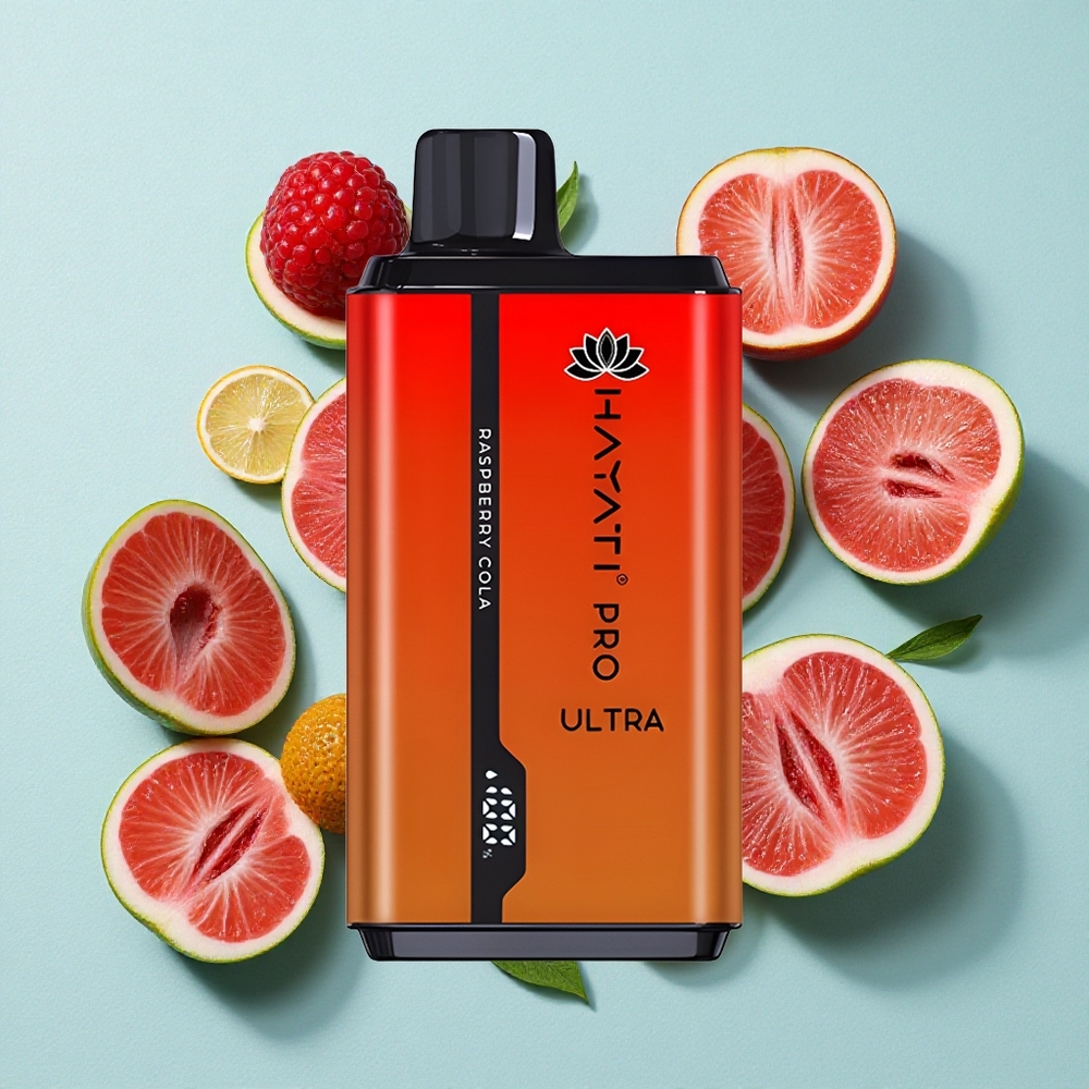 Hayati Pro Ultra 15000 Puffs 2 12ml Sabor Framboesa Cola Brasil vape