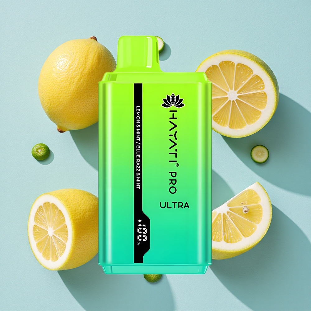 Hayati Pro Ultra 15000 Puffs Limão & Hortelã Menta & Blue Razz 850mAh Brasil vape