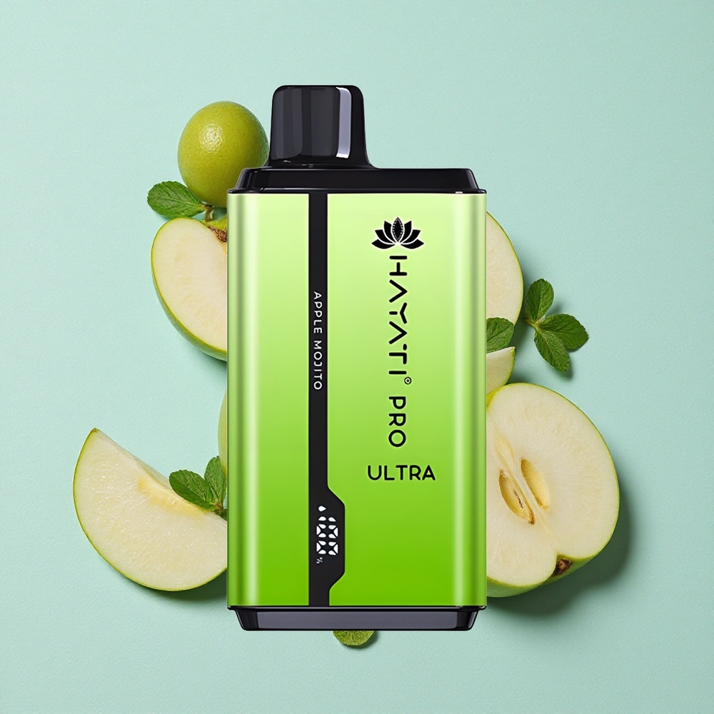 Hayati Pro Ultra 15000 Puffs Maçã Mojito Capacidade de E-Líquido 2 12ml Brasil vape
