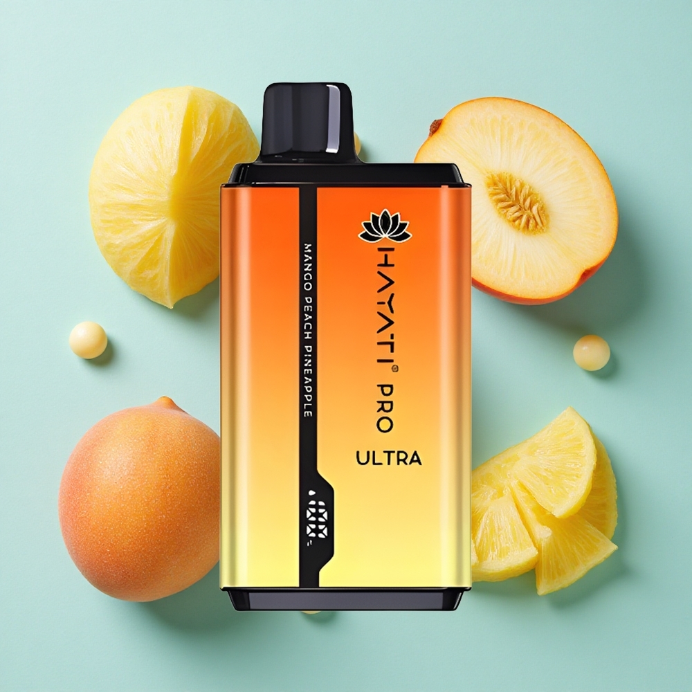Hayati Pro Ultra 15000 Puffs Manga Pêssego Abacaxi 24ml Brasil vape