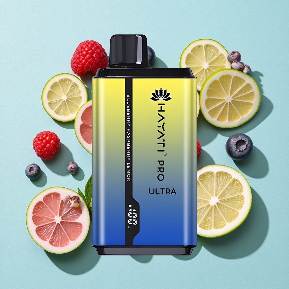 Hayati Pro Ultra 15000 Puffs Mirtilo Framboesa Limão 2% Nicotina Brasil vape