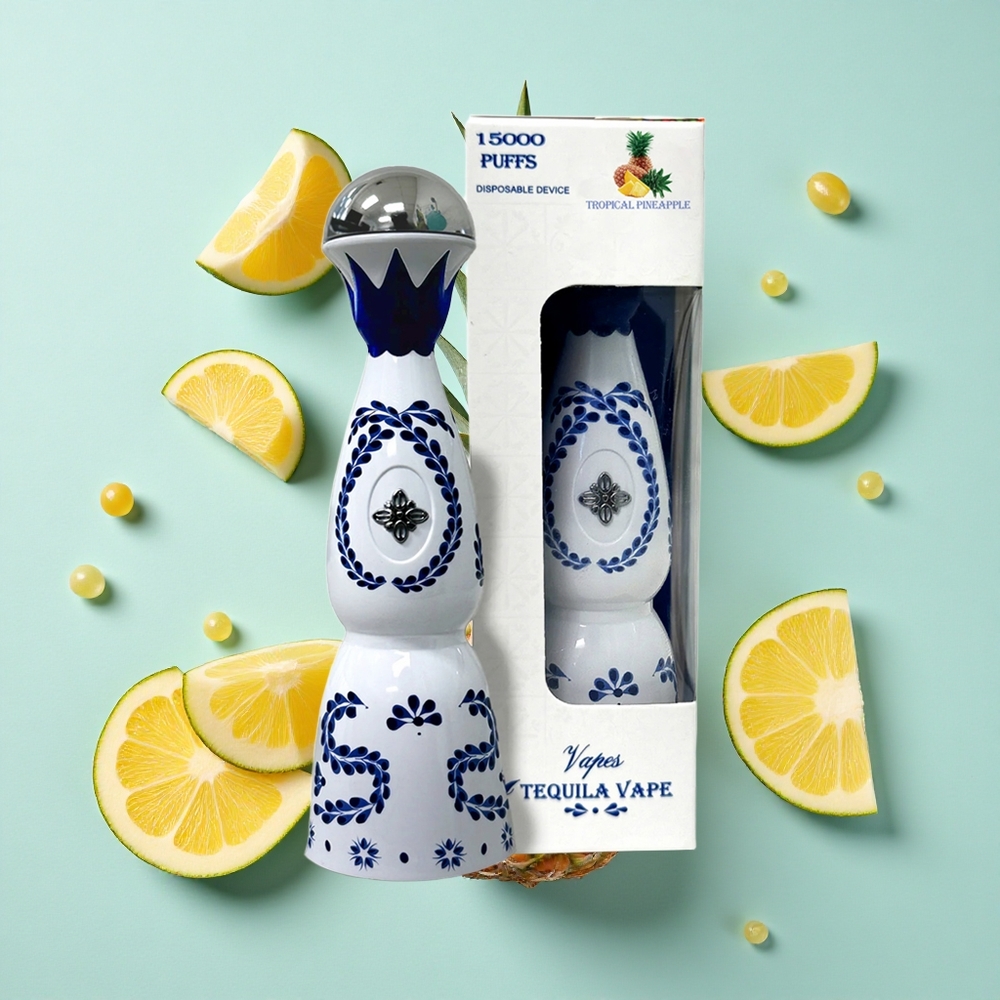 HUMO Azul 15000 Puffs Abacaxi Tropical 20mL Tanque Pré-carregado 5% Força de Nicotina Brasil vape