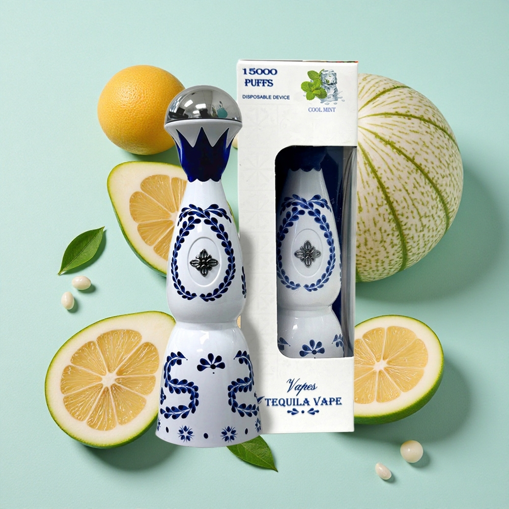 HUMO Azul 15000 Puffs Hortelã Refrescante com Tanque Pré-carregado de 20mL e Bateria Recarregável USB-C de 500mAh Brasil vape