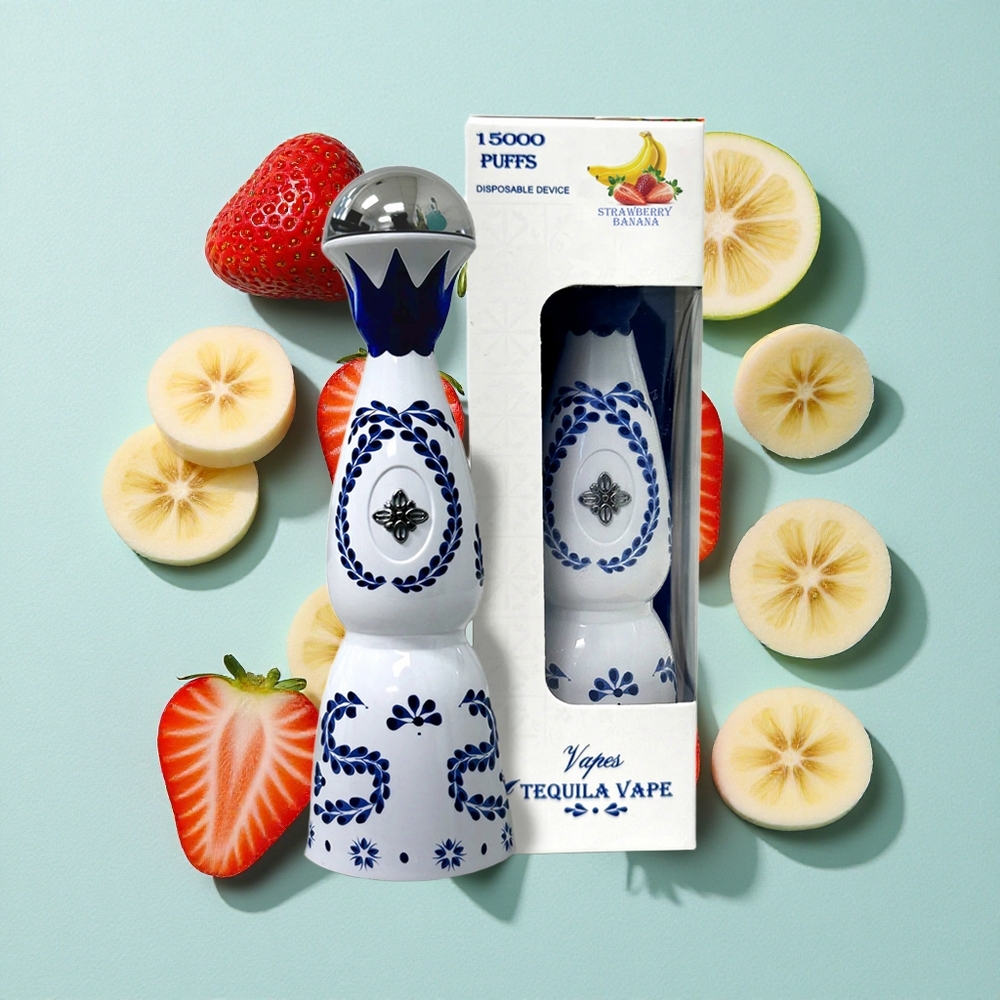 HUMO Azul 15000 Puffs Morango Banana 20mL Tanque Pré-preenchido 5% Nicotina Brasil vape