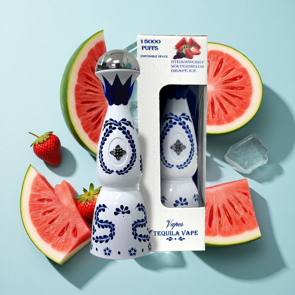HUMO Azul 15000 Puffs Morango Melancia Uva Gelo com 20mL Tanque Pré-preenchido e 5% Força de Nicotina Brasil vape
