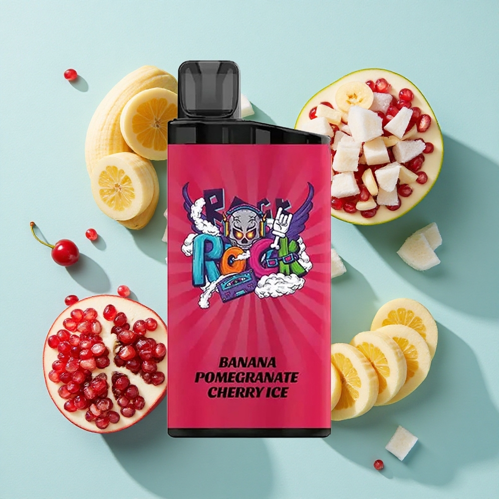 IGET Bar 3500 Puffs Banana Romã Cereja Gelo Bateria 1400 mAh Peso Líquido 78g Brasil vape