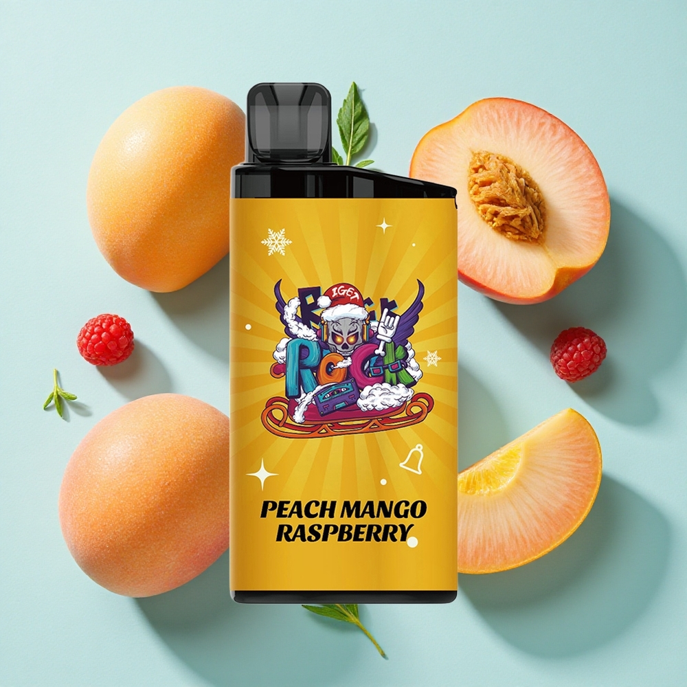 IGET Bar Até 3500 Puffs Pessego Manga Framboesa 1400 mAh Brasil vape