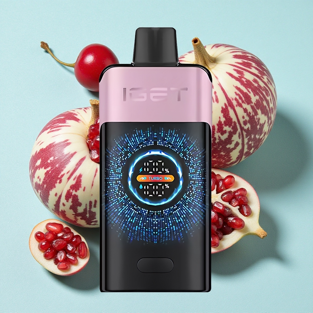 IGET ONE 12000 Puffs Cereja Romã Tela Curva Colorida Grande Brasil vape