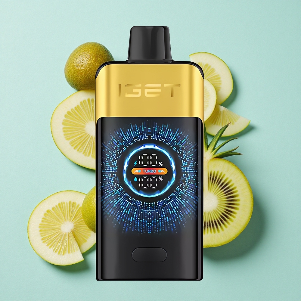 IGET ONE 12000 Puffs Kiwi Abacaxi Modo Regular 12000 Puffs Tela Colorida Curvada Grande Brasil vape