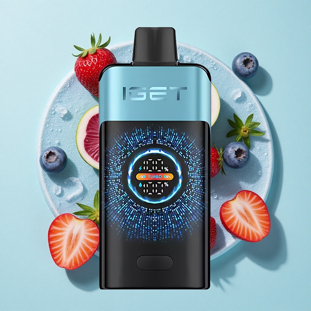 IGET ONE 12000 Puffs Mirtilo Gelo Modo Regular 12000 Puffs Tela Colorida Curva Grande Brasil vape