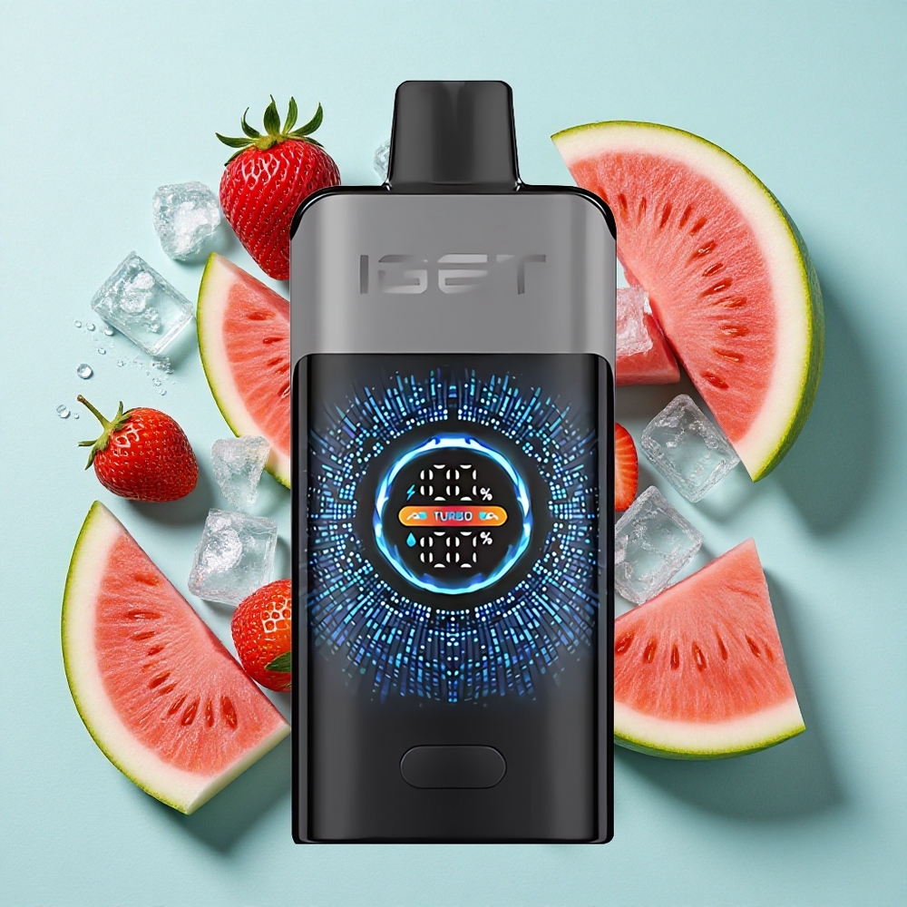 IGET ONE 12000 Puffs Morango Melancia Gelo Modo Regular 12000 Puffs Tela Colorida Curva Grande Brasil vape