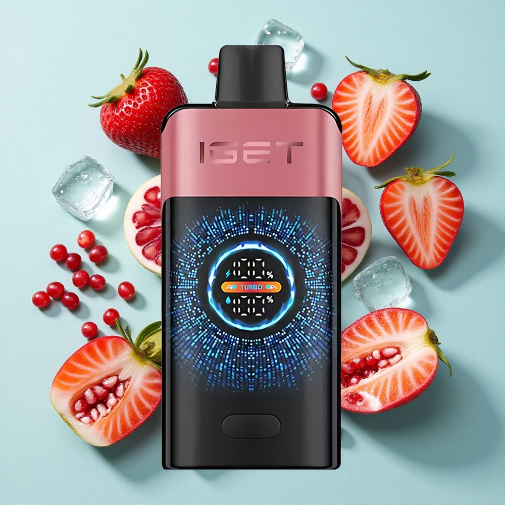 IGET ONE 12000 Puffs Morango Romã Gelado 2700 mAh Bateria 118.9g Peso Líquido Brasil vape