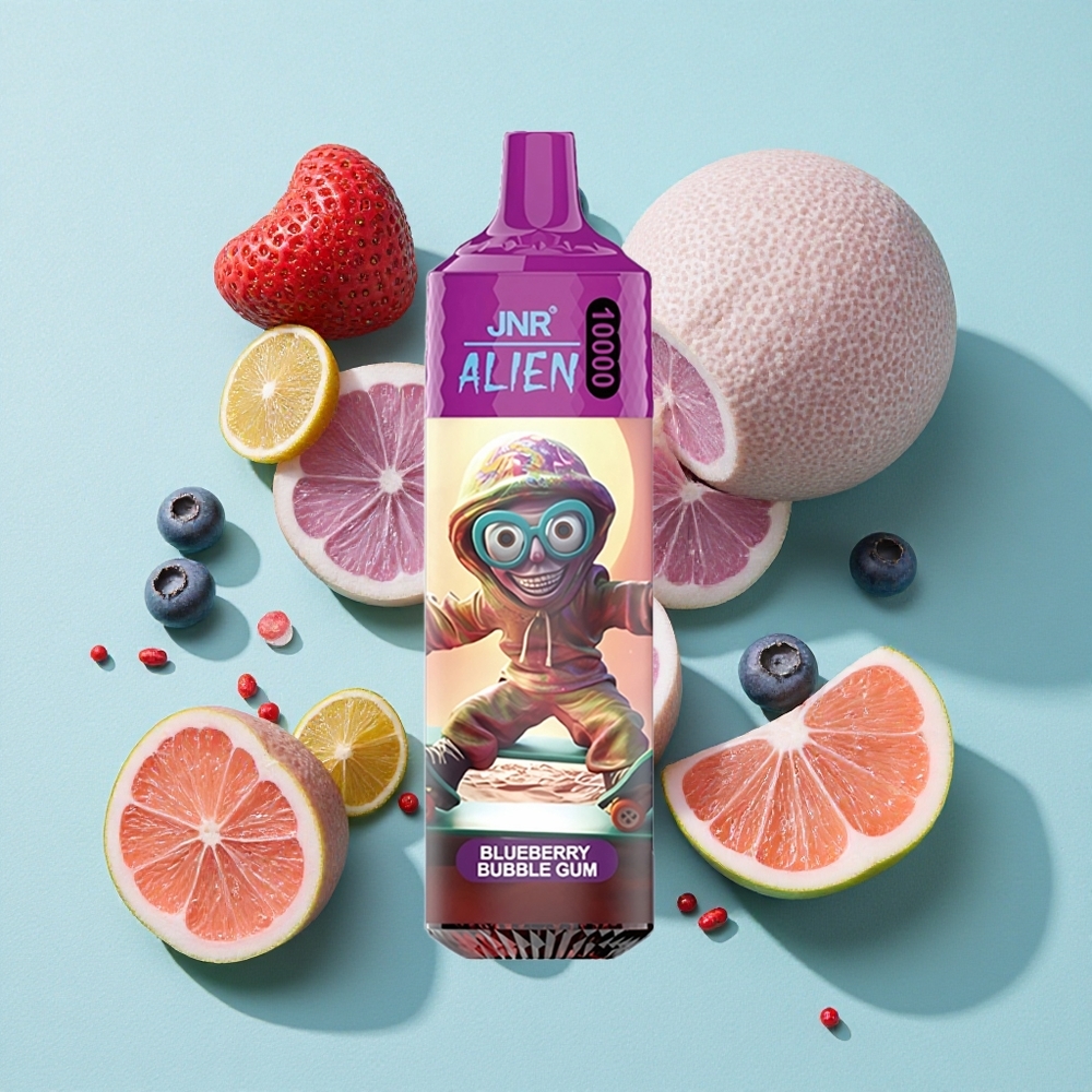 JNR Alien 10000 Puffs 20ml E-líquido Chiclete de Blueberry Design Esportivo Brasil vape