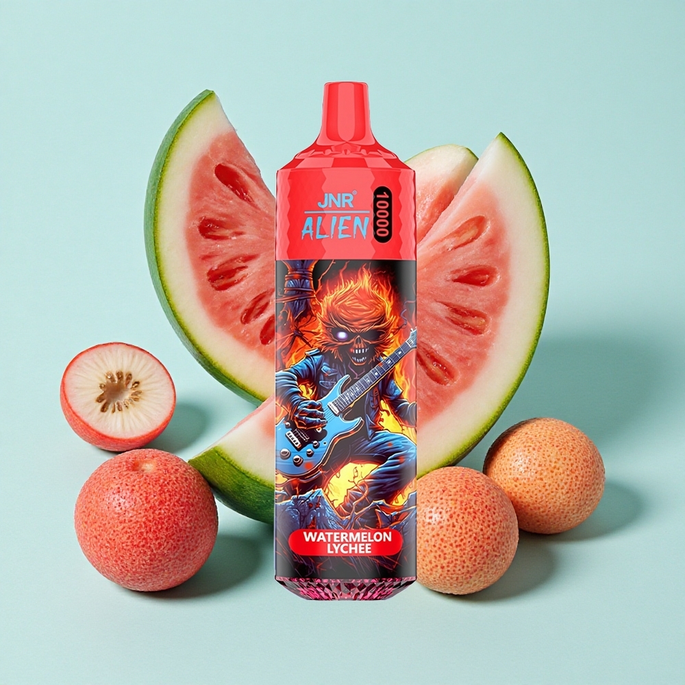 JNR Alien 10000 Puffs 20ml E-líquido LED (RGB) Melancia Lichia Brasil vape