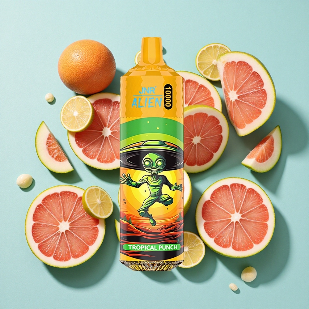 JNR Alien 10000 Puffs 20ml E-líquido Punch Tropical LED (RGB) Brasil vape