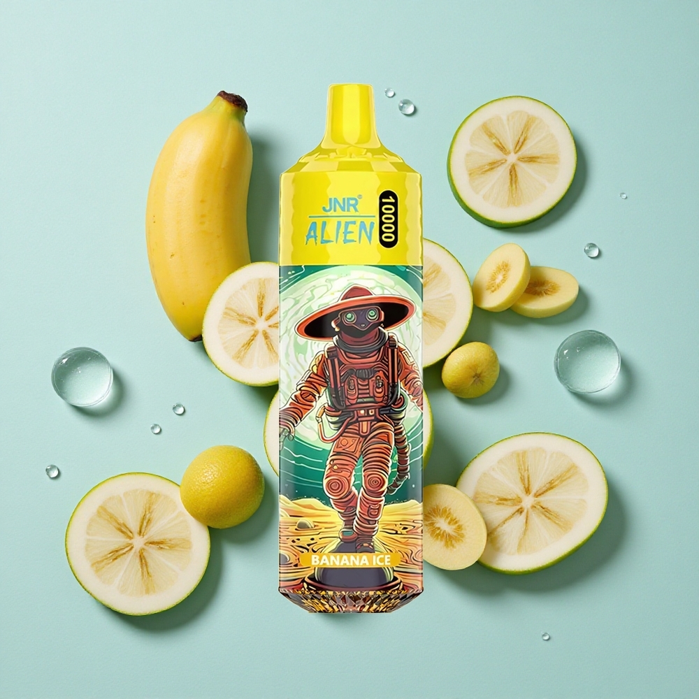 JNR Alien 10000 Puffs 850mAh Banana Gelo LED (RGB) Brasil vape