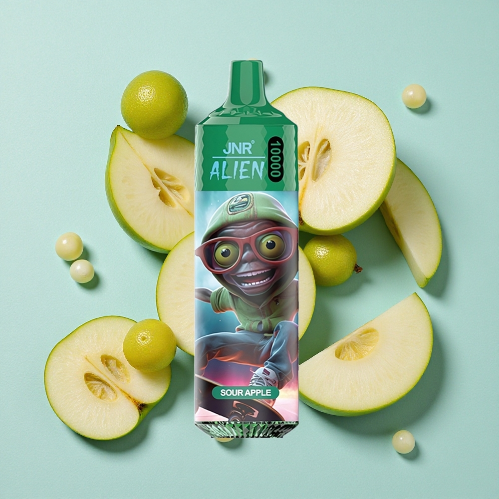 JNR Alien 10000 Puffs 850mAh Maçã Verde LED (RGB) Brasil vape