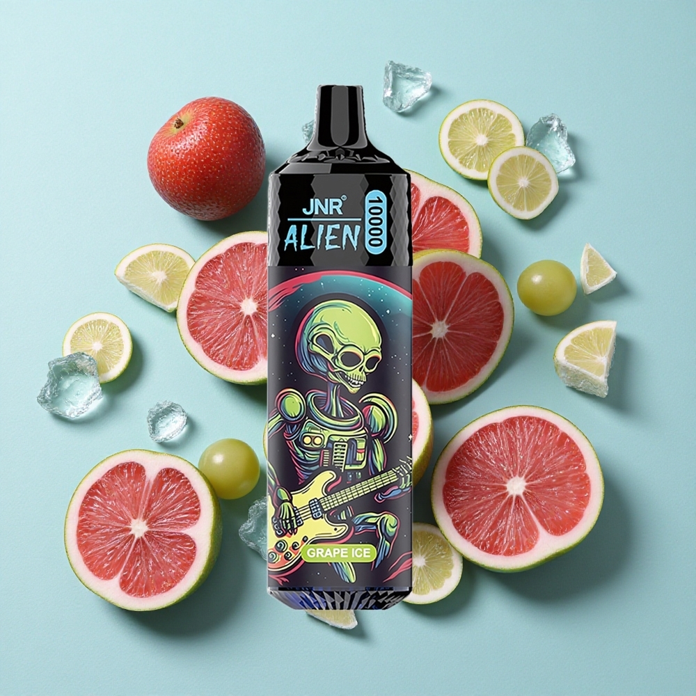 JNR Alien 10000 Puffs 850mAh Uva Gelo LED (RGB) Brasil vape