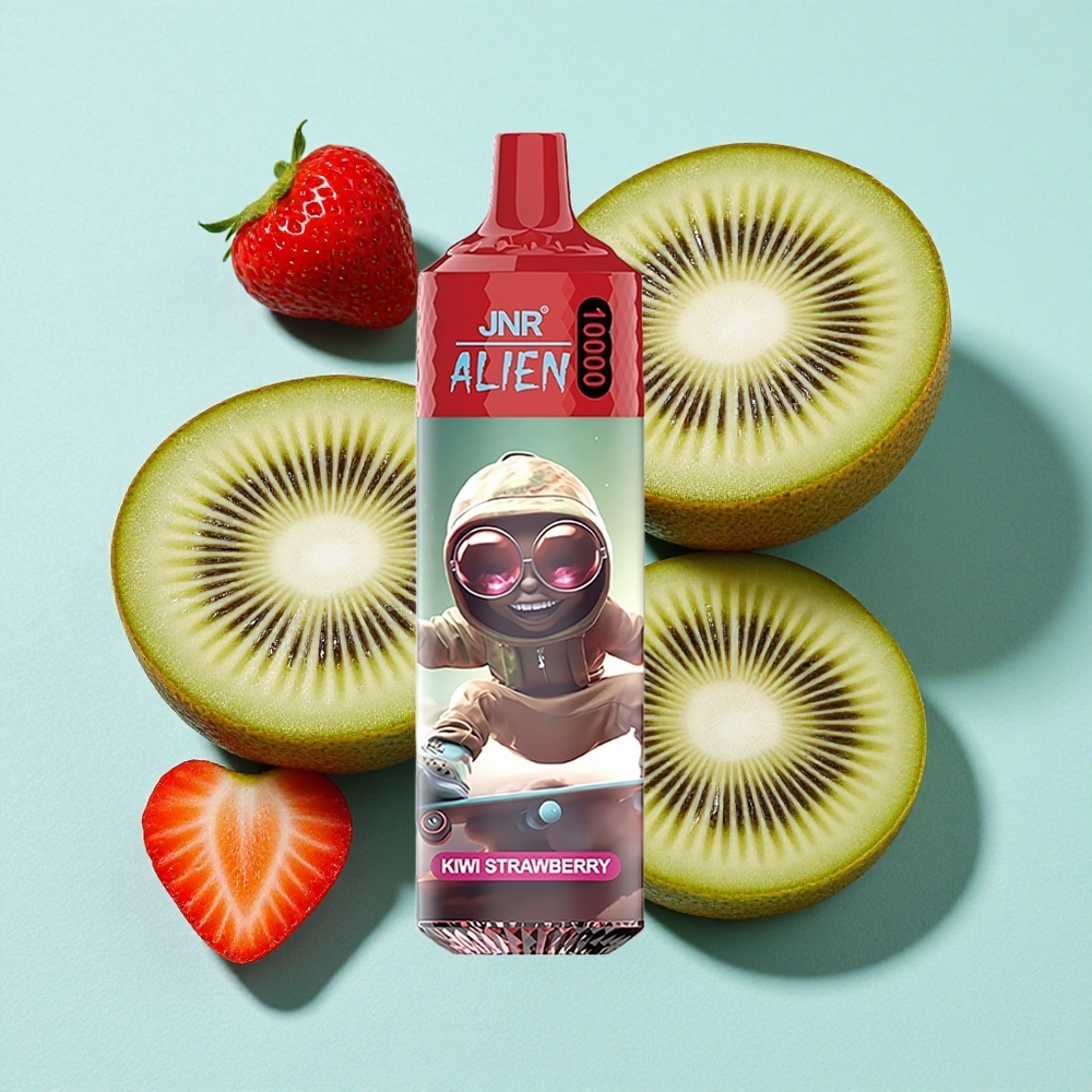 JNR Alien 10000 Puffs Kiwi Morango LED (RGB) Capacidade da Bateria 850mAh Brasil vape