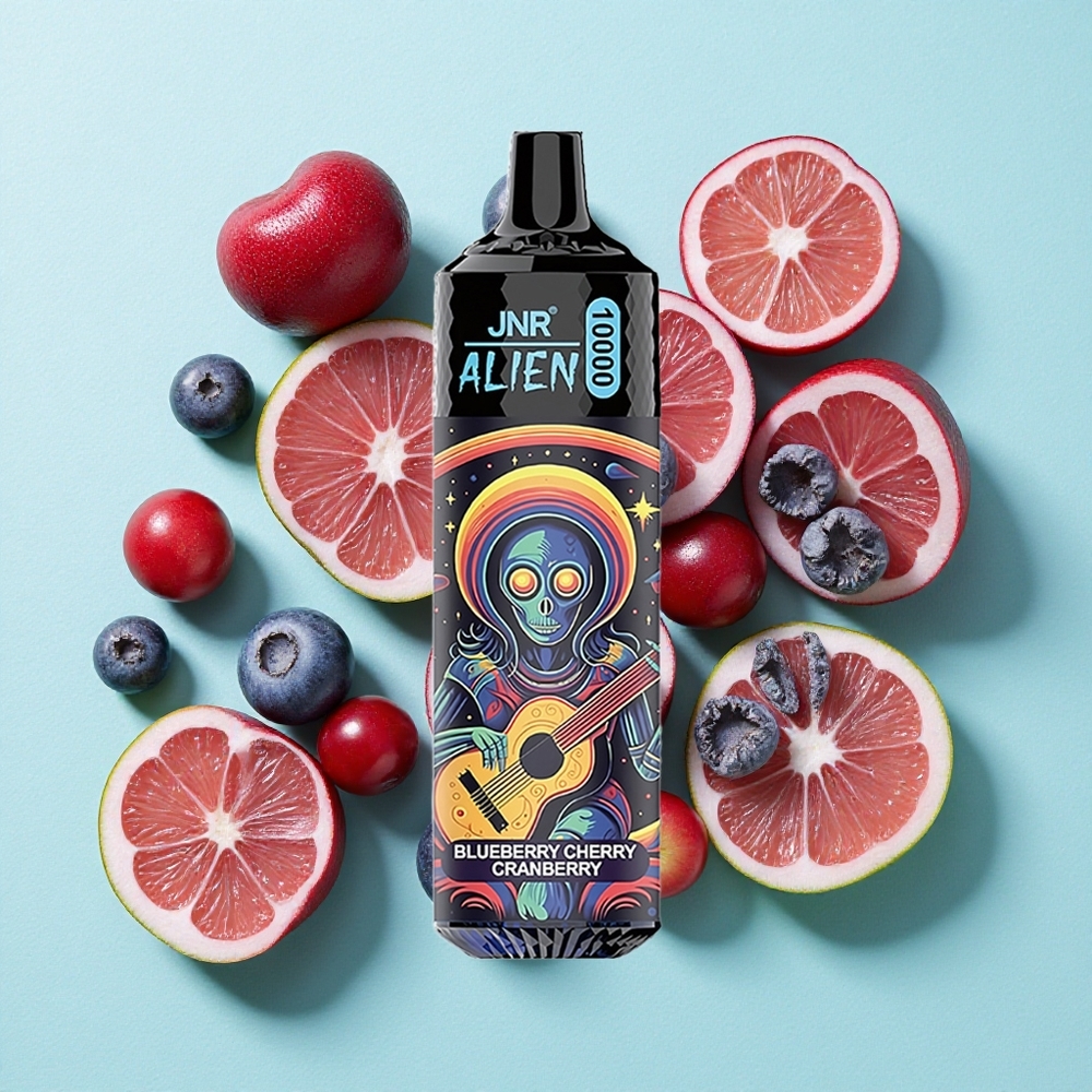 JNR Alien 10000 Puffs Mirtilo Cereja Cranberry Design Esportivo Luzes LED Brasil vape