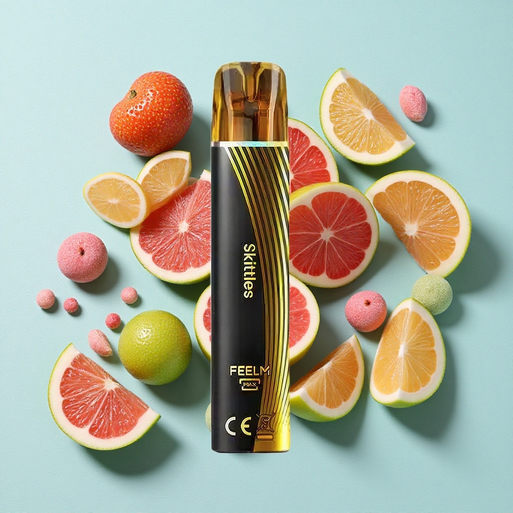 JNR Black&Golden 800 Puffs Sabores Skittles 550mAh TPD Brasil vape