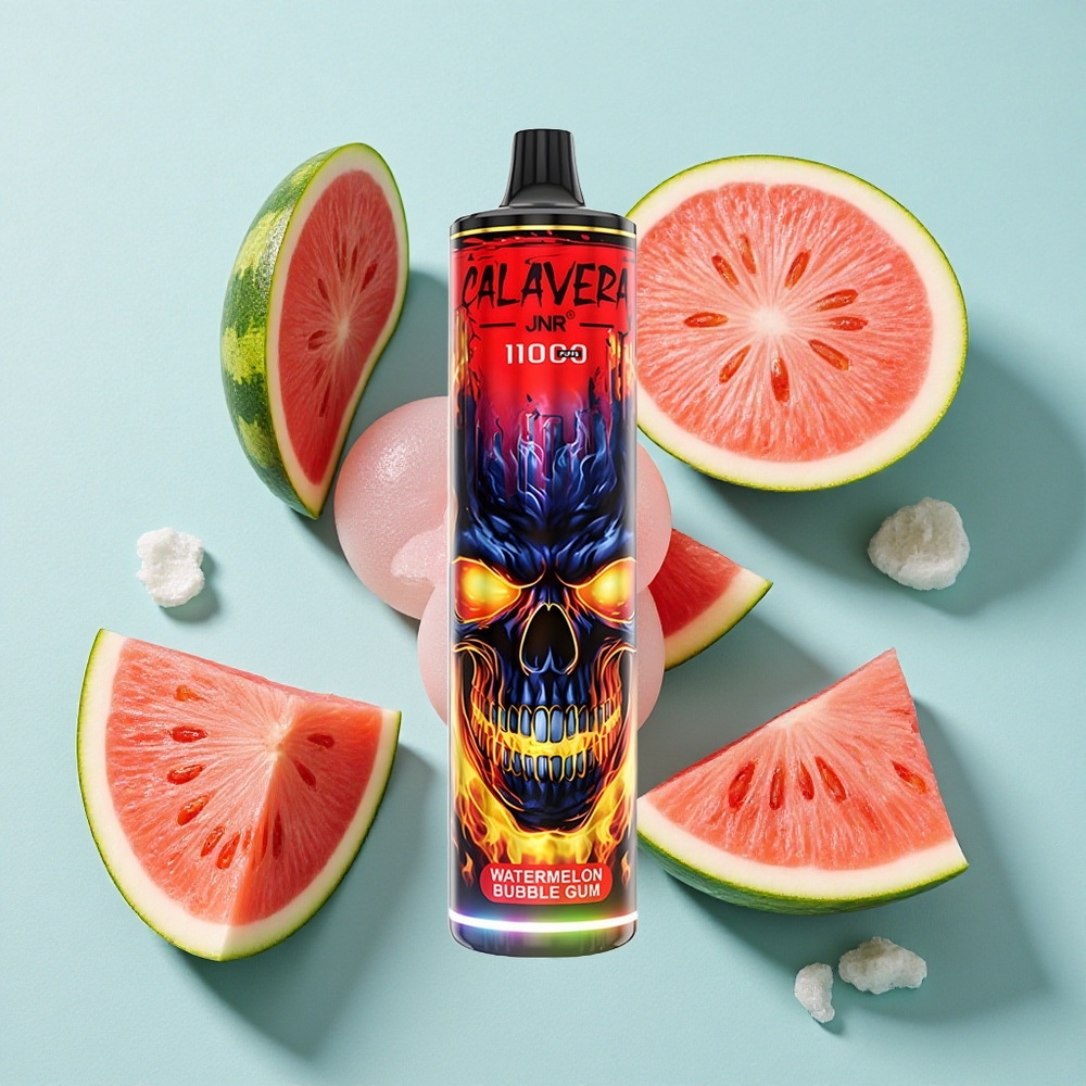 JNR Calavera 11000 Puffs Chiclete de Melancia Porta de Carregamento Type-C Brasil vape
