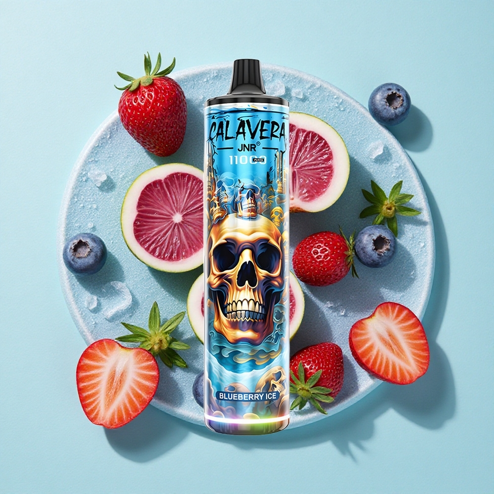 JNR Calavera 11000 Puffs Mirtilo Gelo 21ml Capacidade de Líquido Brasil vape