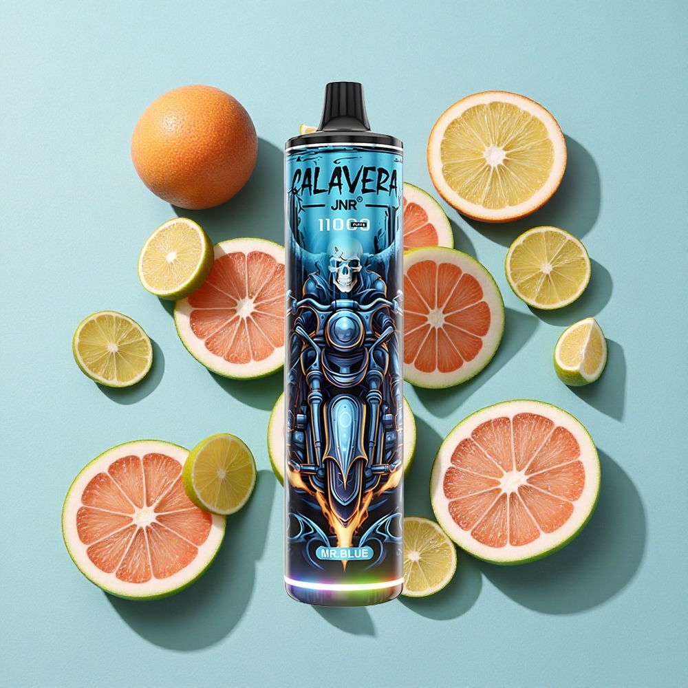 JNR Calavera 11000 Puffs Mr Azul Capacidade da Bateria 850 mAh Tipo-C Porta de Carregamento Brasil vape
