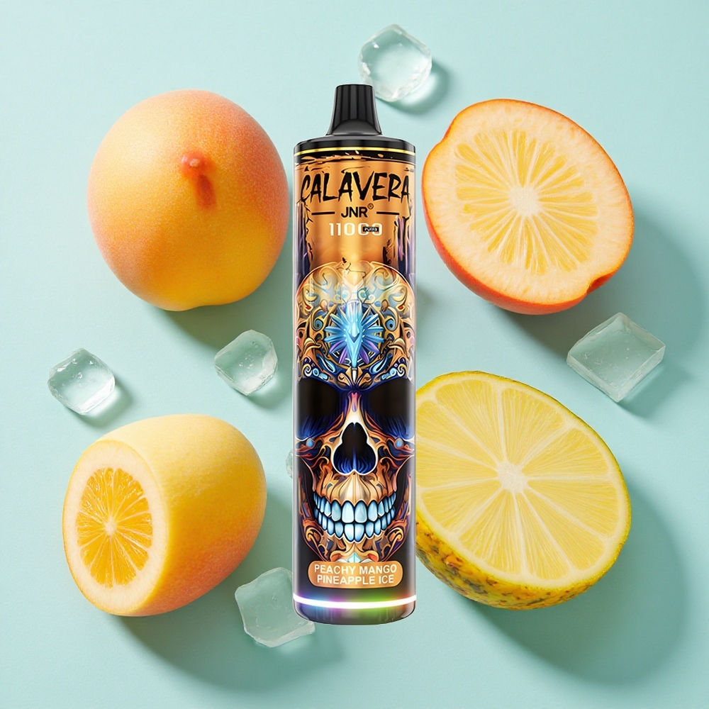 JNR Calavera 11000 Puffs Pêssego Manga Abacaxi Gelo 21ml Capacidade de Líquido Brasil vape