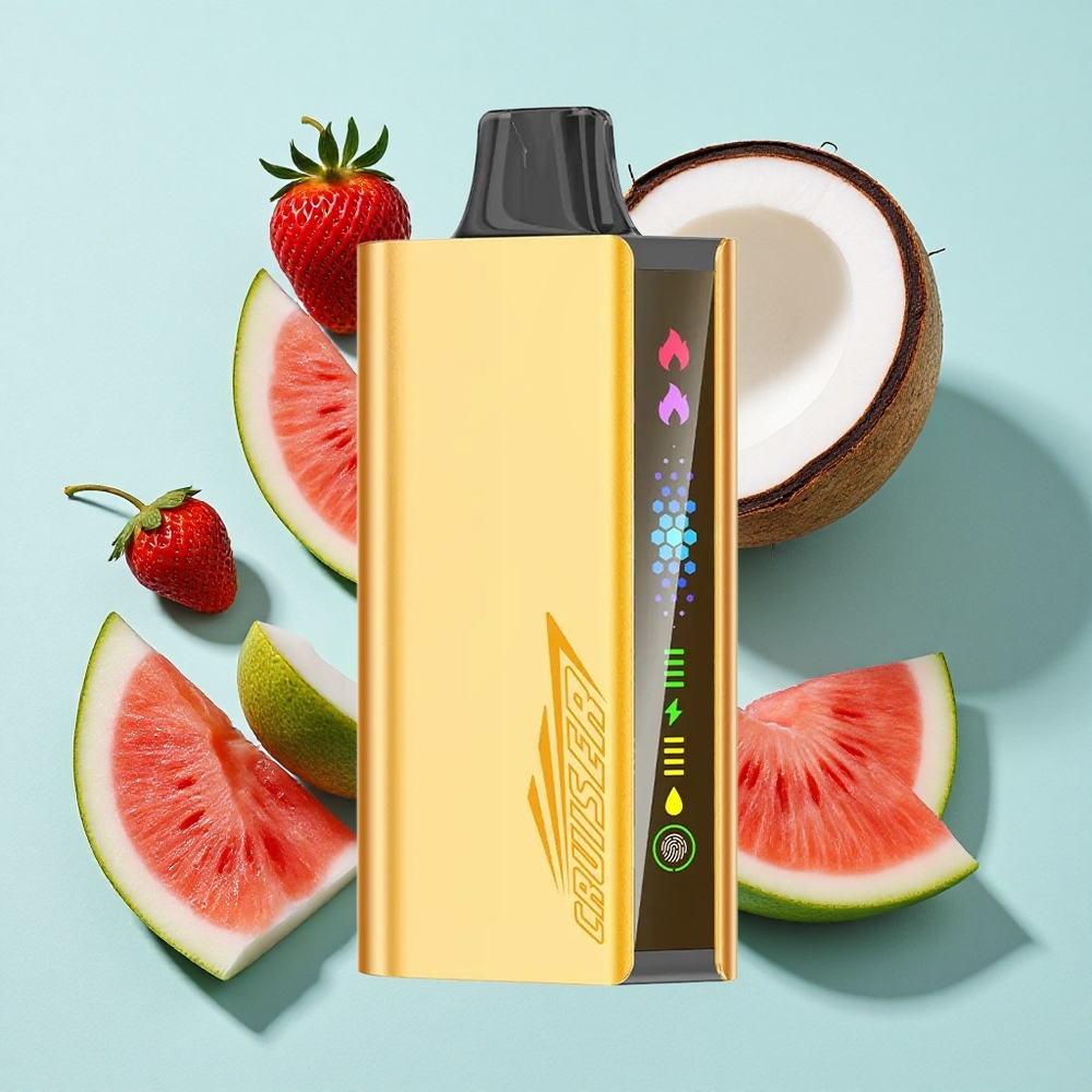 JNR Cruiser 12000 Puffs Morango Coco Melancia Bateria embutida 3500 mAh Corpo em alumínio Brasil vape
