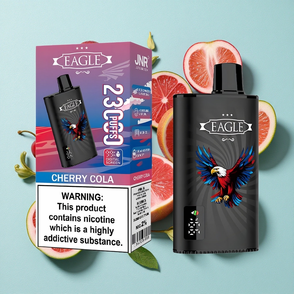 JNR EAGLE Smart 23000 Puffs Cereja Cola Tela Digital e Bobina Mesh 1.0ohm Brasil vape