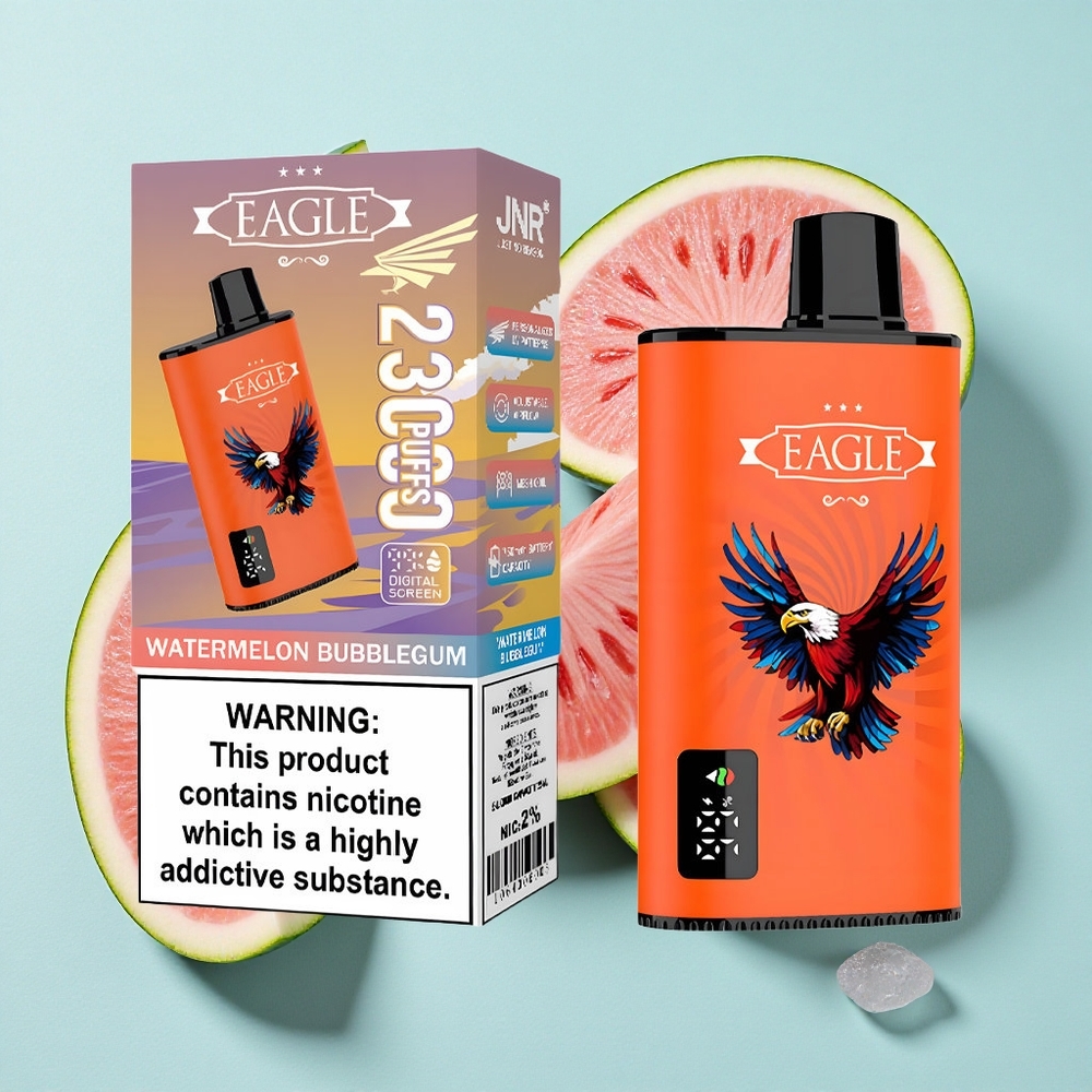 JNR EAGLE Smart 23000 Puffs Descartável Tela Digital e Bobina Mesh 1.0ohm Melancia Chiclete Brasil vape