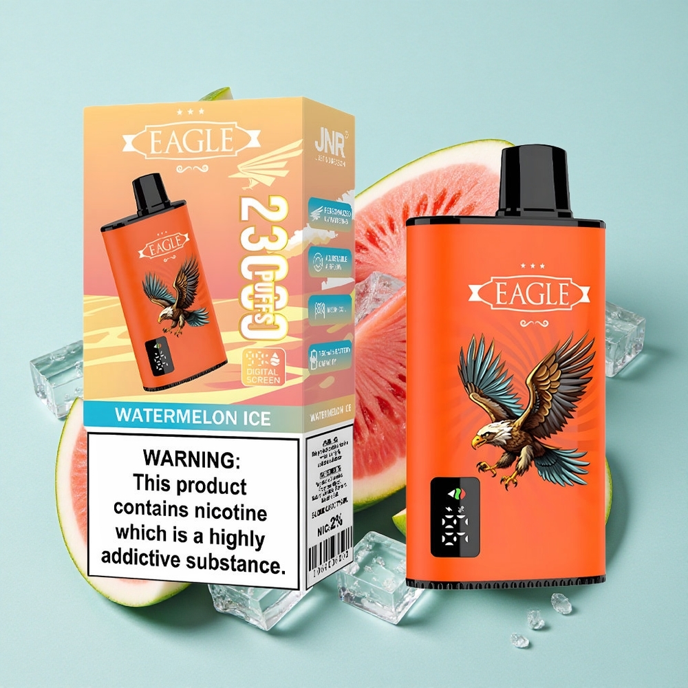JNR EAGLE Smart 23000 Puffs Melancia Gelada Tela Digital 1.0ohm Bobina em Malha Brasil vape