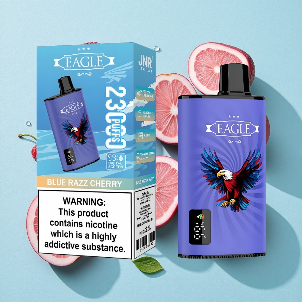 JNR EAGLE Smart 23000 Puffs Mirtilo Cereja Tela Digital Bobina Mesh 1.0ohm Brasil vape