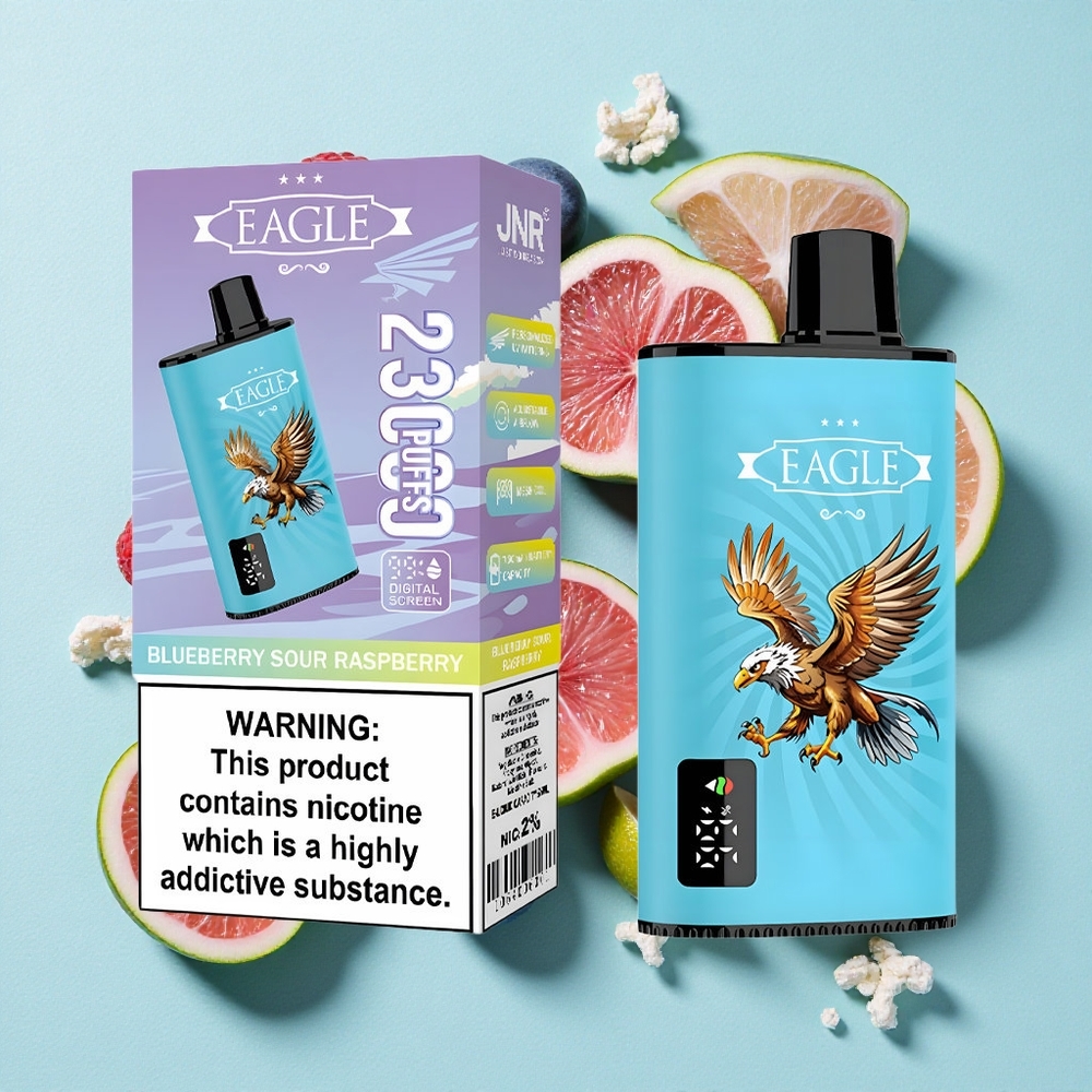 JNR EAGLE Smart 23000 Puffs Mirtilo Framboesa Azeda Tela Digital 25ml Capacidade de Líquido Brasil vape
