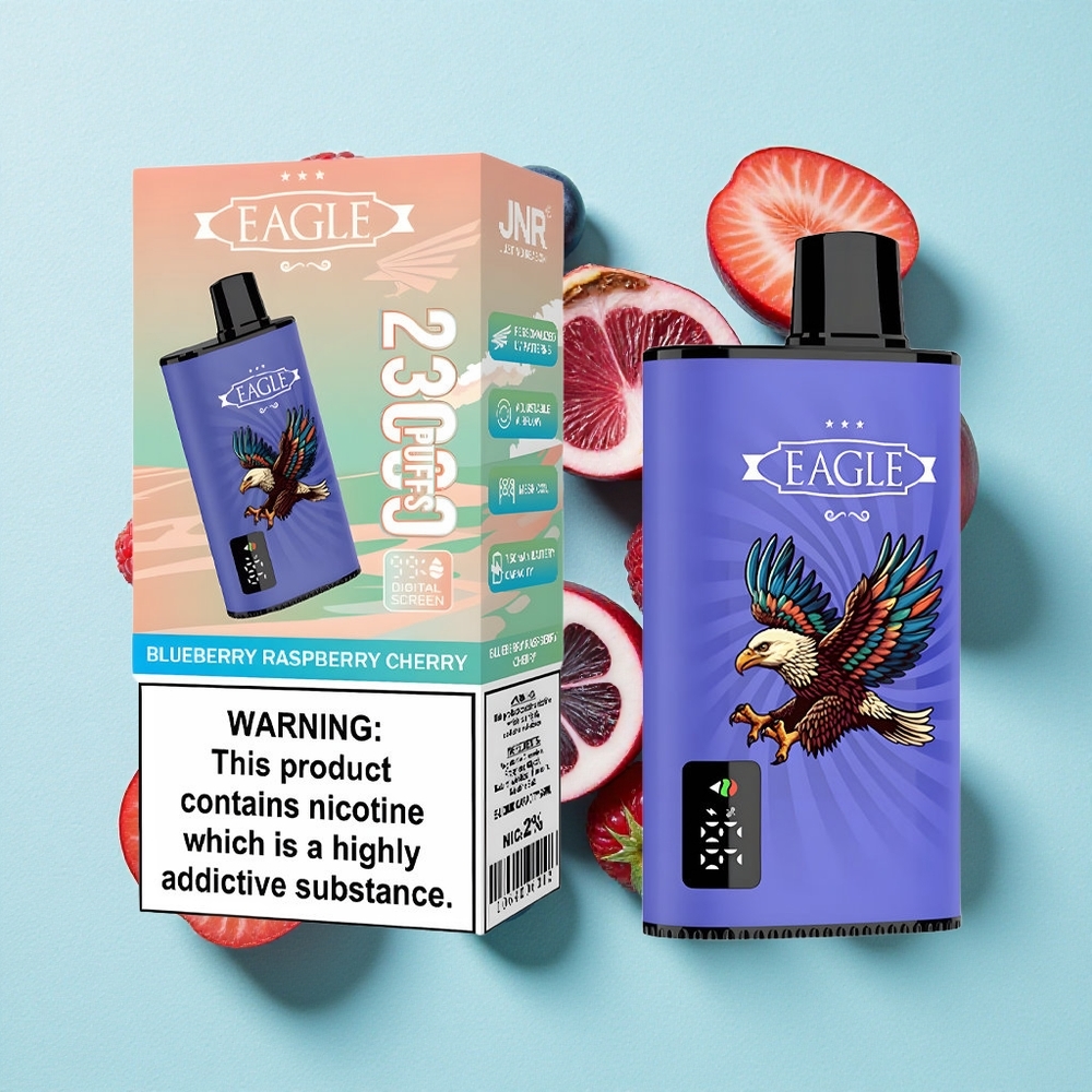JNR EAGLE Smart 23000 Puffs Mirtilo Framboesa Cereja Tela Digital 1.0ohm Bobina em Malha Brasil vape