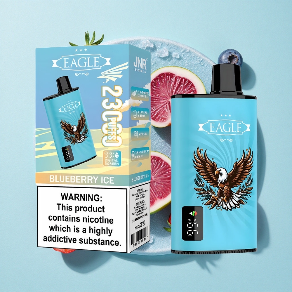 JNR EAGLE Smart 23000 Puffs Mirtilo Gelado Tela Digital 1.0ohm Malha Brasil vape