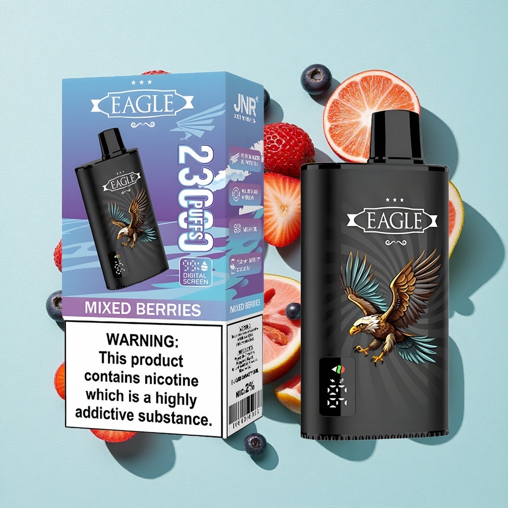 JNR EAGLE Smart 23000 Puffs Mixed Berries Tela Digital Tipo-C Brasil vape